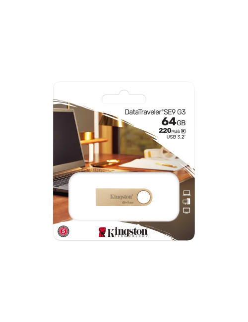 Kingston DataTraveler SE9 G3 | 64 GB | USB 3.2 | Gold
