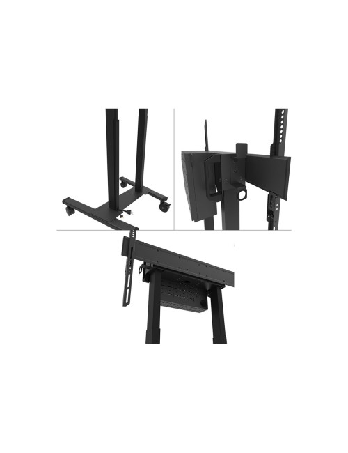 Neomounts Floor stand | FL55-875BL1 TV trolley | Adjustable Height | 55-100 " | Maximum weight (capacity) 110 kg | Black