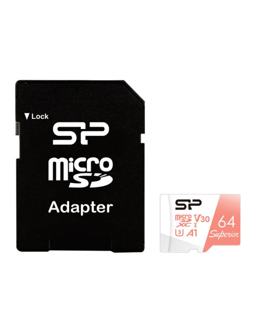 Silicon Power Superior | 64 GB | microSDXC | Flash memory class 10