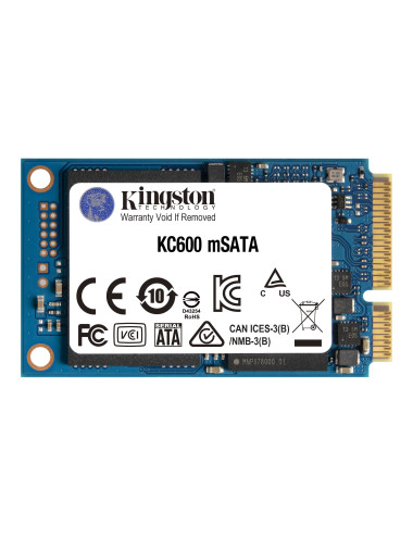 Kingston | KC600 | 256 GB | Solid-state drive interface mSATA | Read speed 550 MB/s | Write speed 500 MB/s