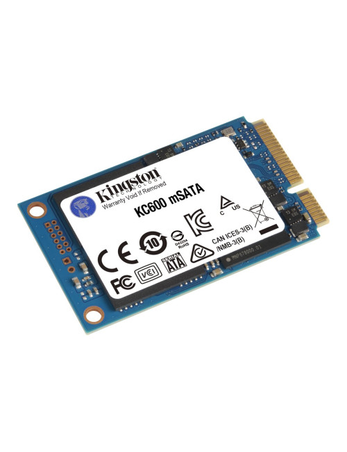 Kingston | KC600 | 256 GB | Solid-state drive interface mSATA | Read speed 550 MB/s | Write speed 500 MB/s