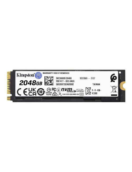 Kingston | SSD | KC3000 | 2048 GB | SSD form factor M.2 2280 | Solid-state drive interface PCIe 4.0 NVMe M.2 | Read speed 7000 M
