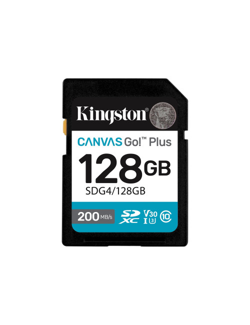 Kingston | Canvas Go! Plus | 128 GB | SD | Flash memory class Class 10, UHS-I, U3, V30