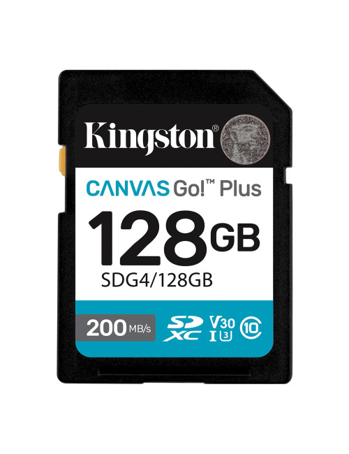 Kingston | Canvas Go! Plus | 128 GB | SD | Flash memory class Class 10, UHS-I, U3, V30