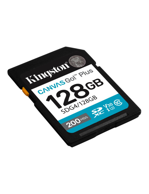 Kingston | Canvas Go! Plus | 128 GB | SD | Flash memory class Class 10, UHS-I, U3, V30