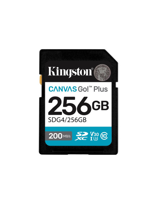 Kingston | Canvas Go! Plus | 256 GB | SD | Flash memory class Class 10, UHS-I, U3, V30