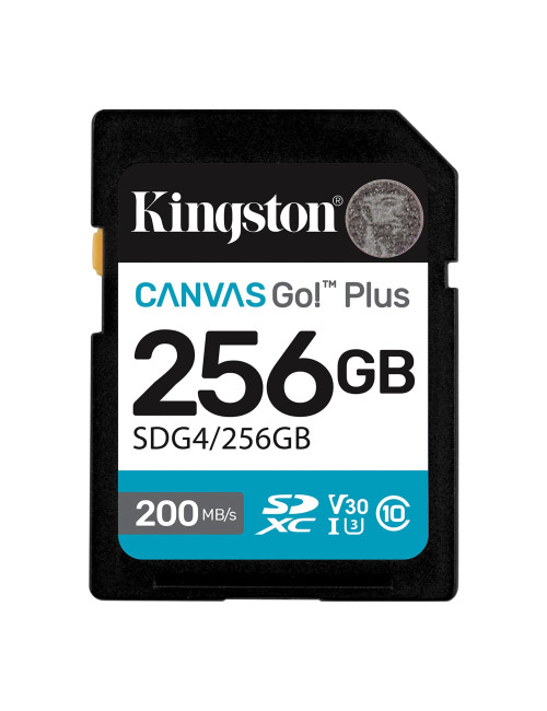 Kingston | Canvas Go! Plus | 256 GB | SD | Flash memory class Class 10, UHS-I, U3, V30