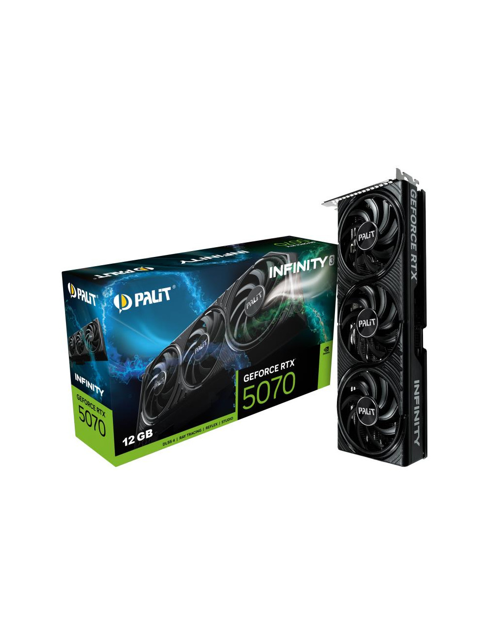Graphics Card|PALIT|NVIDIA GeForce RTX 5070|12 GB|GDDR7|192 bit|PCIE 5.0 16x|Triple slot Fansink|1xHDMI|3xDisplayPort|NE75070019
