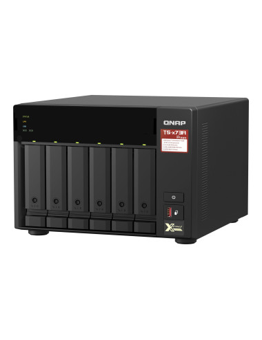 QNAP | 6-Bay QTS and QuTS hero NAS | TS-673A-8G | Up to 6 HDD/SSD Hot-Swap | AMD Ryzen | Ryzen V1500B Quad-Core | Processor freq