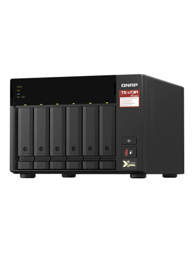QNAP | 6-Bay QTS and QuTS hero NAS | TS-673A-8G | Up to 6 HDD/SSD Hot-Swap | AMD Ryzen | Ryzen V1500B Quad-Core | Processor freq
