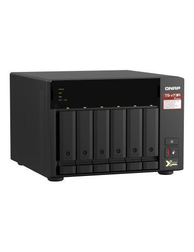 QNAP | 6-Bay QTS and QuTS hero NAS | TS-673A-8G | Up to 6 HDD/SSD Hot-Swap | AMD Ryzen | Ryzen V1500B Quad-Core | Processor freq
