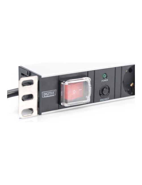 Digitus Aluminum outlet strip with overload protection | DN-95403 | Sockets quantity 7