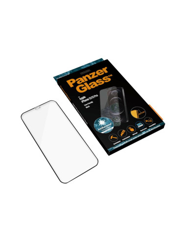 PanzerGlass | Apple | For iPhone 12/12 Pro | Glass | Black | 100% touch The coating is non-toxic | Case Friendly