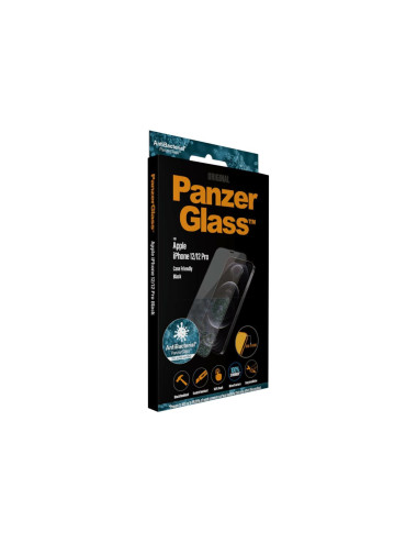 PanzerGlass | Apple | For iPhone 12/12 Pro | Glass | Black | 100% touch The coating is non-toxic | Case Friendly