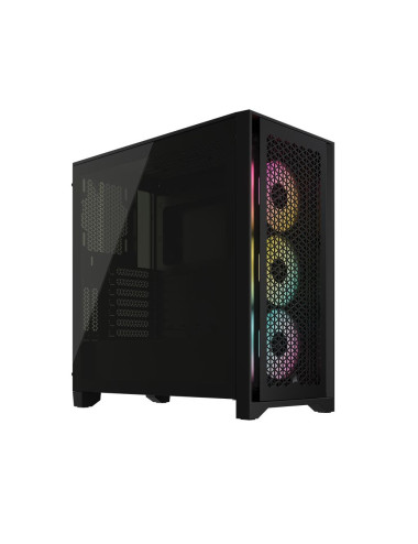 Corsair | Tempered Glass PC Case | iCUE 4000D RGB AIRFLOW | Side window | Black | Mid-Tower | Power supply included No