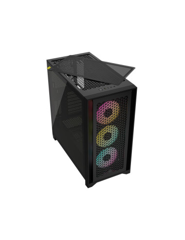 Corsair | Tempered Glass PC Case | iCUE 4000D RGB AIRFLOW | Side window | Black | Mid-Tower | Power supply included No