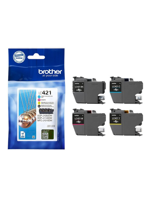 Brother LC421VALDR | Ink Cartridges | Black, cyan, magenta, yellow