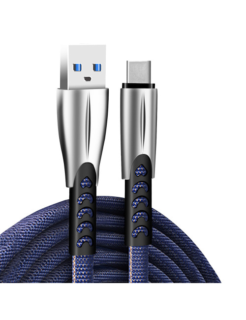 ColorWay Cable USB Type-C (Zinc Aalloy) 2.4А, 1m | CW-CBUC012-BL