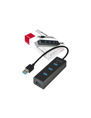 AXAGON Four-port USB 3.0 hub with fast charging and power support | HUE-S2B