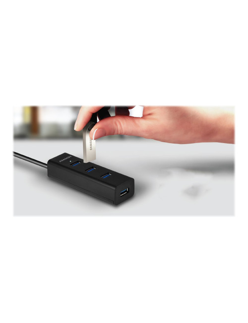 AXAGON Four-port USB 3.0 hub with fast charging and power support | HUE-S2B