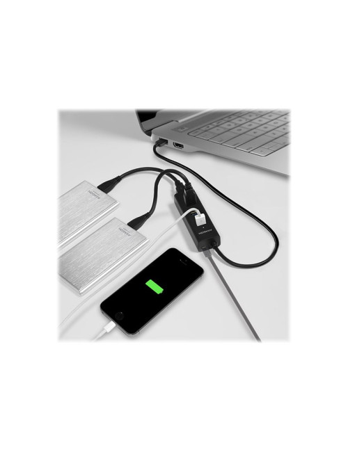 AXAGON Four-port USB 3.0 hub with fast charging and power support | HUE-S2B