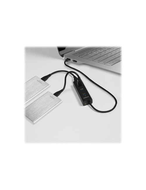 AXAGON Four-port USB 3.0 hub with fast charging and power support | HUE-S2B