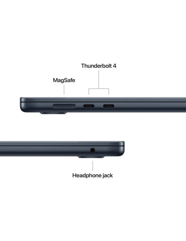 Apple MacBook | Air | Midnight | 15 " | 2880 x 1864 pixels | Apple M4 | 16 GB | Solid-state drive capacity 512 GB | Apple M4 chi