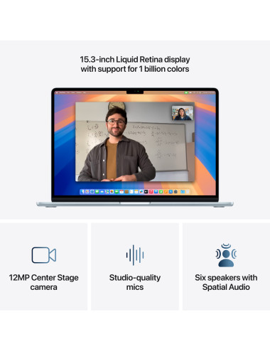 Apple MacBook | Air | Sky Blue | 15 " | Apple M4 | 24 GB | Solid-state drive capacity 512 GB | Apple M4 chip 10-core CPU/10-core