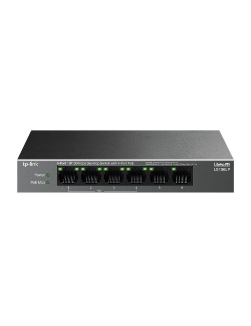 Switch|TP-LINK|LS106LP|Desktop/pedestal|6x10Base-T / 100Base-TX|PoE ports 4|LS106LP