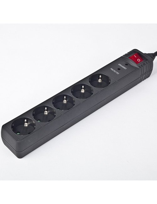 Surge Protector SPG5-C-5/ 1.5 m/ 5 Sockets/ Black