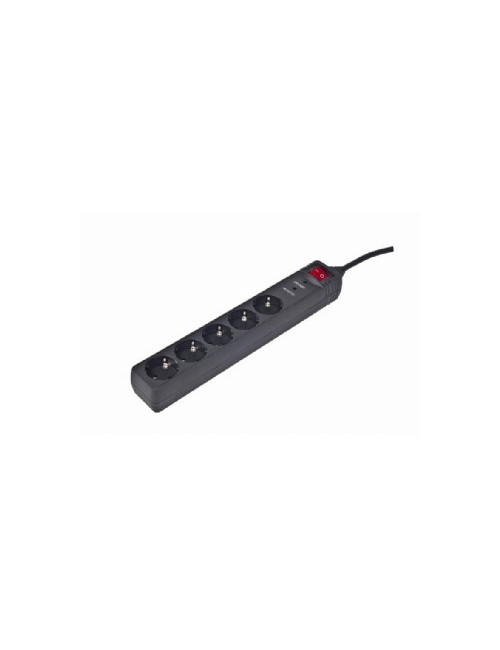 Surge Protector SPG5-C-5/ 1.5 m/ 5 Sockets/ Black