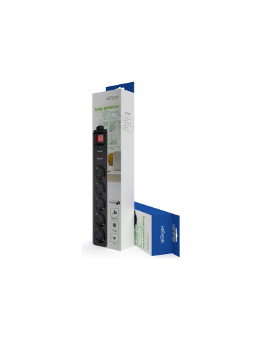 Surge Protector SPG5-C-5/ 1.5 m/ 5 Sockets/ Black