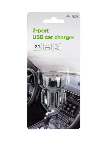 EnerGenie | 2-port USB car charger | EG-U2C2A-CAR-02