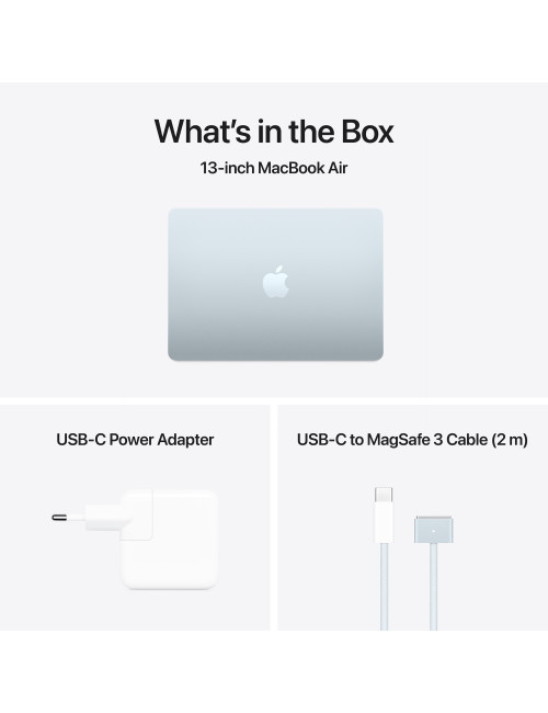 Apple MacBook | Air | Sky Blue | 13 " | IPS | 2560 x 1664 pixels | Apple M4 | 16 GB | Solid-state drive capacity 256 GB | Apple 