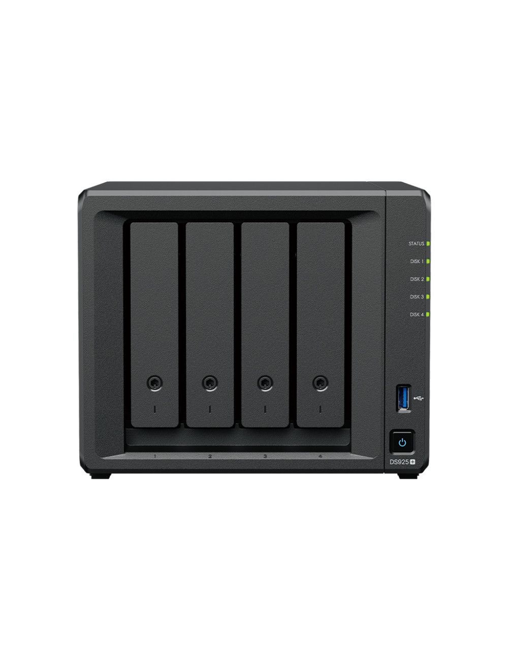 Synology NAS | DS925+ | AMD Ryzen | V1500B | Processor frequency 2.2 GHz | 4 GB | DDR4 ECC SODIMM | Black