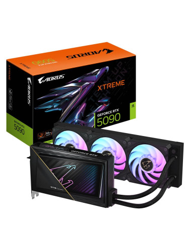 Graphics Card|GIGABYTE|NVIDIA GeForce RTX 5090|32 GB|GDDR7|512 bit|PCIE 5.0 16x|GPU 2655 MHz|Water cooling|1xHDMI|3xDisplayPort|