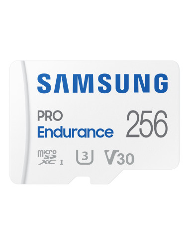 Samsung | PRO Endurance | MB-MJ256KA/EU | 256 GB | MicroSD Memory Card | Flash memory class U3, V30, Class 10 | SD adapter