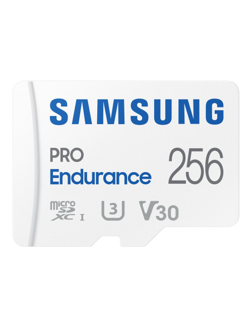 Samsung | PRO Endurance | MB-MJ256KA/EU | 256 GB | MicroSD Memory Card | Flash memory class U3, V30, Class 10 | SD adapter