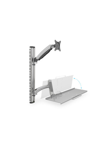 Digitus | Wall mount | Workstation | Adjustable Height, Tilt, Swivel | 27 " | Maximum weight (capacity) 6 kg | Silver