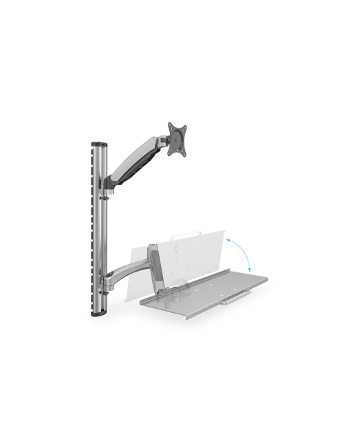 Digitus | Wall mount | Workstation | Adjustable Height, Tilt, Swivel | 27 " | Maximum weight (capacity) 6 kg | Silver