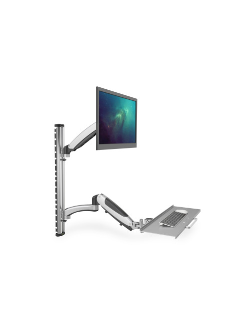 Digitus | Wall mount | Workstation | Adjustable Height, Tilt, Swivel | 27 " | Maximum weight (capacity) 6 kg | Silver