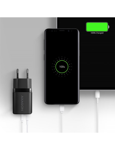 AXAGON Wallcharger 2x port (USB-A + USB-C), 20W | ACU-PQ20