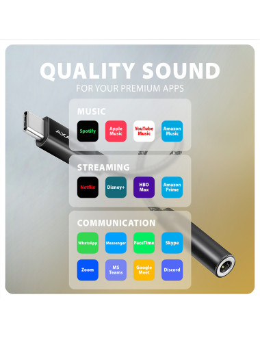 AXAGON | ADA-HC USB-C - HI-RES DAC Audio Adapter
