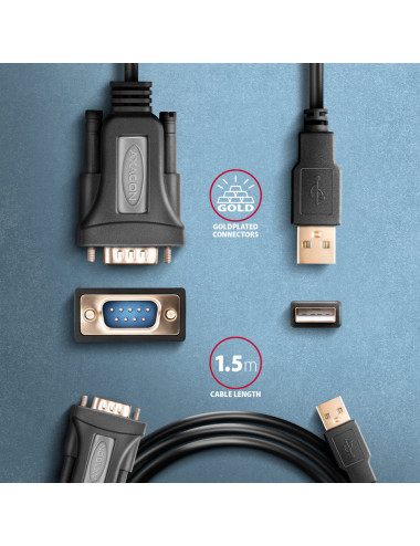 AXAGON USB - Serial Advanced Active Adapter | ADS-1PQN