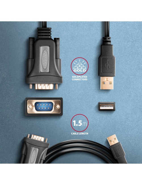 AXAGON USB - Serial Advanced Active Adapter | ADS-1PQN