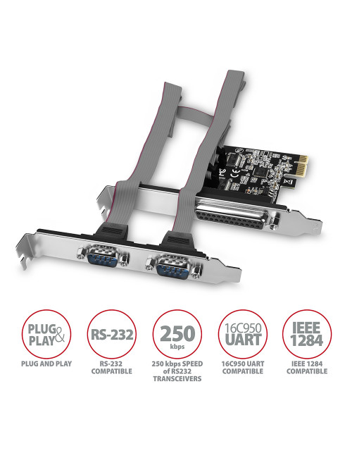 AXAGON PCI-Express card with one parallel and two serial ports 250 kbps | PCEA-PSN