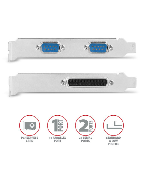 AXAGON PCI-Express card with one parallel and two serial ports 250 kbps | PCEA-PSN