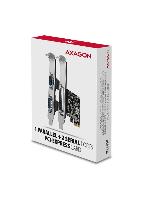 AXAGON PCI-Express card with one parallel and two serial ports 250 kbps | PCEA-PSN