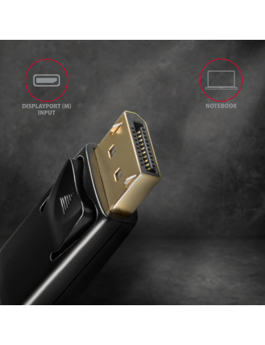 AXAGON | Active cable | DisplayPort to HDMI | 1.8 m