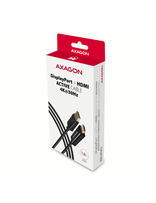 AXAGON | Active cable | DisplayPort to HDMI | 1.8 m